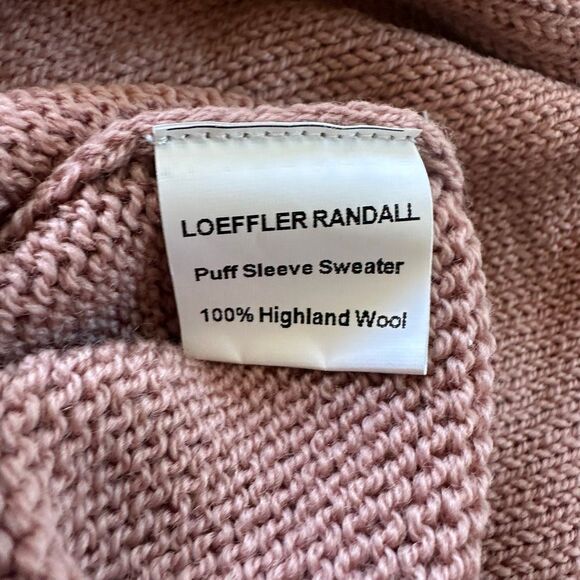 Jessie Loeffler Randall NWT Puff Sleeve Sweater in Blush Size L - Picture 7 of 7